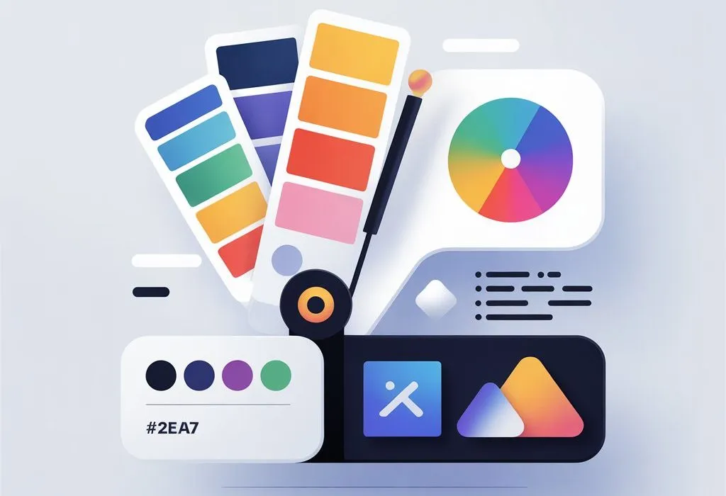 A clean minimal modern flat style icon representing graphic design – AdTaxify illustration.