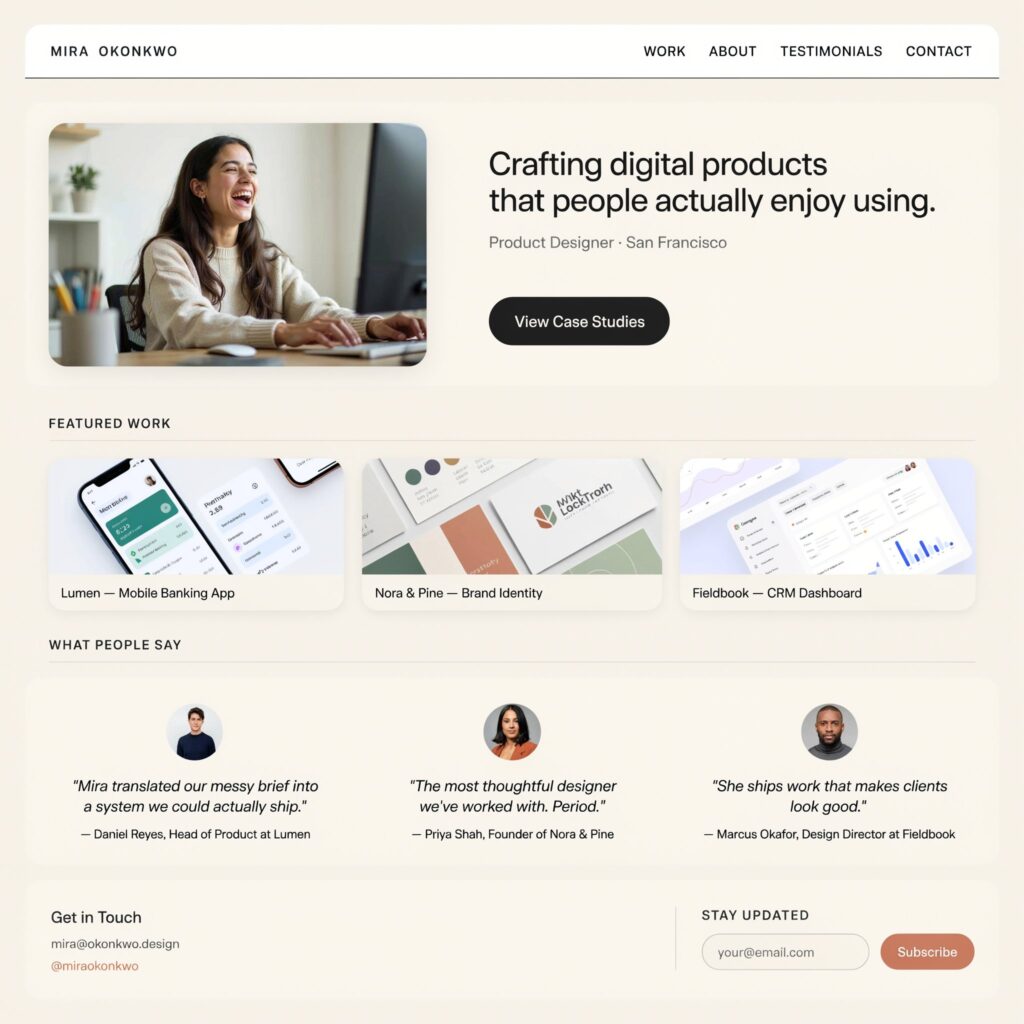 Essential elements of a professional graphic design portfolio